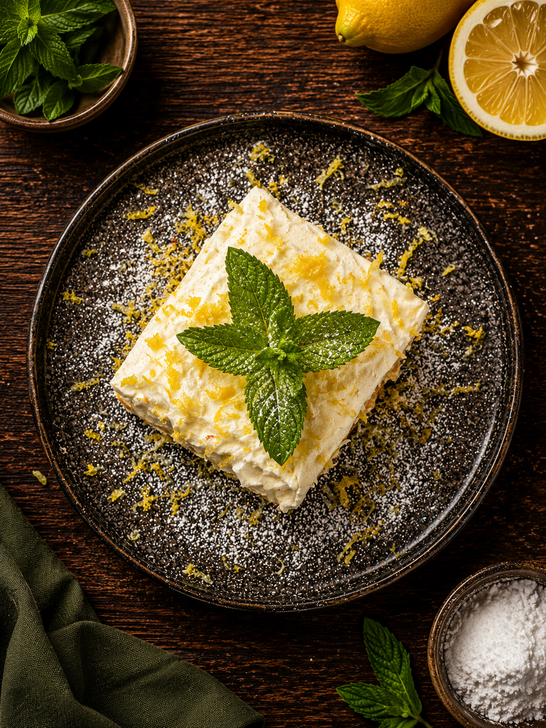 Italienische Spezialität Tiramisù al Limoncello bei L'Antica Pizzeria Napoletana Stuttgart
