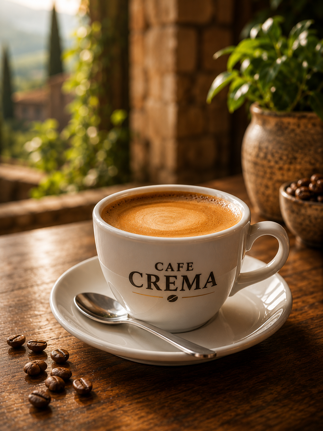 Italienischer Kaffee Cafe Crema bei L'Antica Pizzeria Napoletana Stuttgart