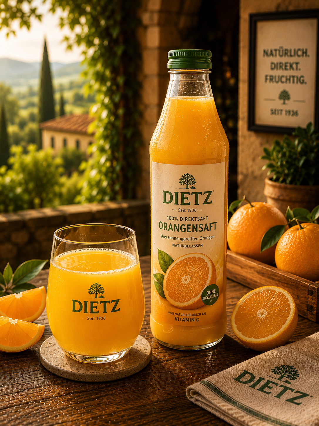 Erfrischungsgetränk Dietz Orangensaft bei L'Antica Pizzeria Napoletana Stuttgart