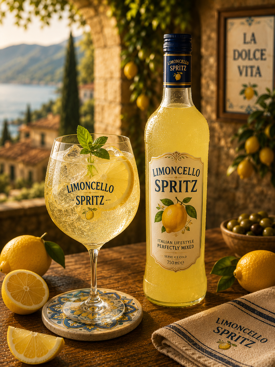 Aperitif Limoncello Spritz bei L'Antica Pizzeria Napoletana Stuttgart