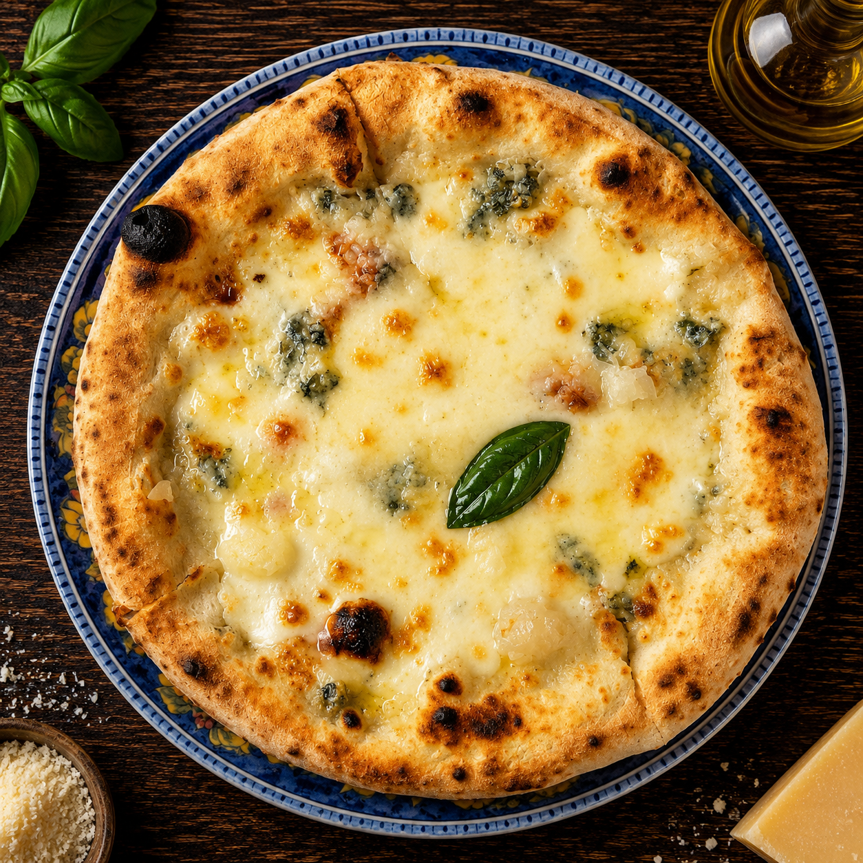 Neapolitanische Pizza Paradiso di Formaggio Bianca bei L'Antica Pizzeria Napoletana Stuttgart