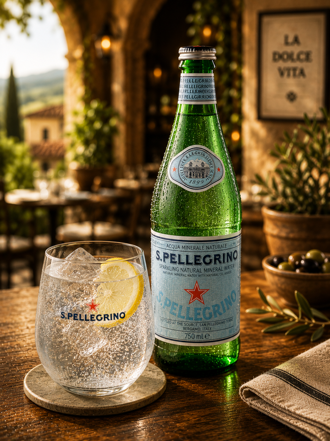 Erfrischungsgetränk San Pellegrino bei L'Antica Pizzeria Napoletana Stuttgart